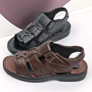 소가죽원단 남자 여름 데일리슈즈 클래식 디자인 샌들 WF42326