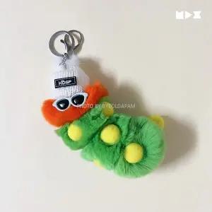 [하프클럽/]힙쟁이 애벌레 알록달록 가방고리 키홀더 인형 키링