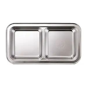 [골드스마일]나눔 접시 유아 간식 식판 스텐 디저트 그릇 식기 1P 유치원식판