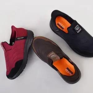 겨울 쿠션 누빔 패딩슬립온 남성 여성 다용도 방한화 작업화 방수화 겨울 털스니커즈 오토바이신발