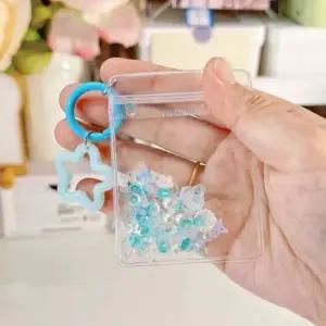 (색상 투명)PVC타공지퍼백10p 비즈 diy 꾸미기 만들기 키링