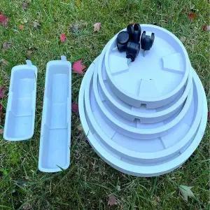 바퀴 물받이 세트 41cm 화분 특특대형 받침대 화분물