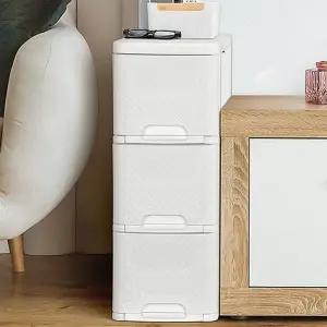 3단 수납장 다용도 슬림 화이트 틈새 수납장 미니 거실 슬라이딩 플라스틱 펜트리 서랍장 냉장고 주방 욕실