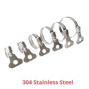 2/5/10PCS 304 스테인리스 스틸 호스 클램프 도구 액세서리 조절 가능 수도관 고정용 아메리칸 버클 핸들
