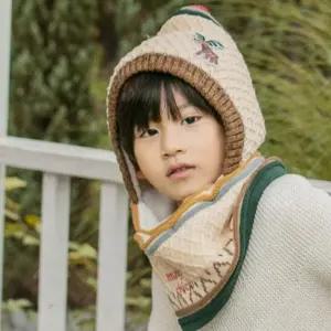 ( )순록 후드워머 넥워머 모자 후드모자 보온세트 방한세 귀마개 방한용품 세트 겨울용품 키즈넥워머 아동