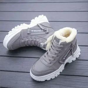 3색 겨울 방한 운동화 하이탑 여성 털안감 퍼운동화