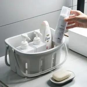 (색상 화이트)목욕 바구니 수영장 욕실 샤워용품 사우나 가방