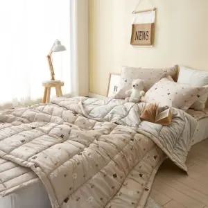 큐티베어 단면 극세사 차렵이불  패드세트 침구세트 SS 슈퍼싱글