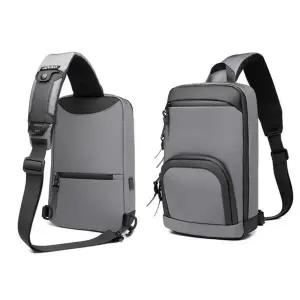 [셀러허브][라일리] Rly 패션 캐주얼 바디백 회사원 그레이 가방 남성 슬링백 (S9548319)