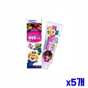 WL 어린이 캐릭터 치약 혼합과일향 x5개 유아치약