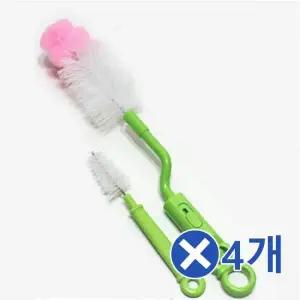WL 회전젖병솔 2P세트x4개-색상랜덤 물병솔 솔 젖병세척