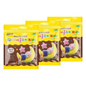 아모스 아이클레이 KIDS 80g 파우치 갈색 3개