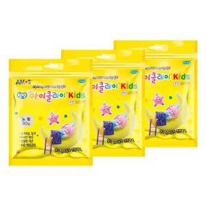 아모스 아이클레이 KIDS 80g 파우치 노랑 3개