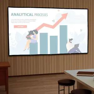 이동식 빔프로젝터 스크린 캠핑 스크린 265x150cm 홈시어터