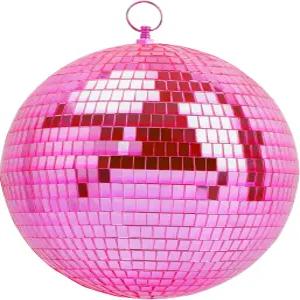 뮤즈탑 8인치 핑크 디스코 볼 파티용 미러 DJ 스테이지 웨딩 홈 데코