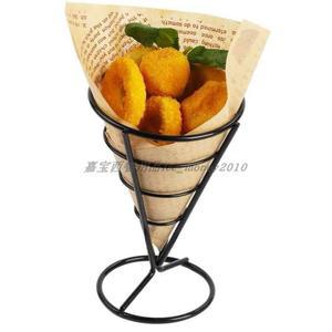 바스켓 튀김바구니 철제 스탠드 레드 플레이팅 감자튀김 검은색 소스볼 바구니 감자튀 스낵