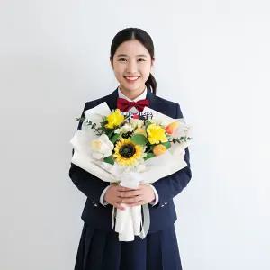 졸업식 비누꽃다발 선물 옐로우 / 초중고대학 졸업선물 추천 꽃다발