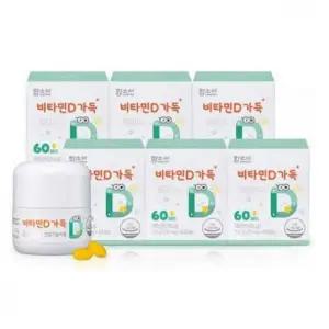 (정품배송) 함소아 비타민D 가득 1000IU 60캡슐 6개 (12개월분)