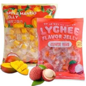 세트 애플망고젤리 헬로우그린 1kg+리치젤리 1kg(팩)