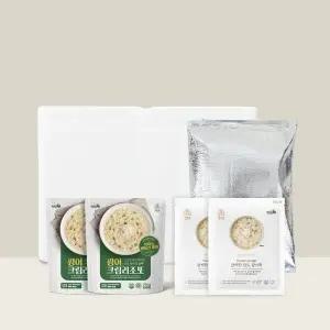 [복드림]패밀리 세트 1호 (광어 크림 리조또 2개 + 죽 2개 선택 가능)