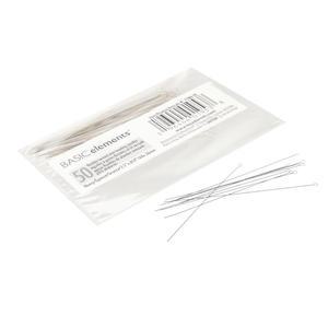 비드스미스 기본 요소 유연한 꼬인 와이어 바늘 길이 2.5인치, 무거운 비딩 바늘, 50팩 진주 매듭 및 실크 코드에 사용하기