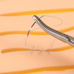 6/12개 의료용 바늘 나일론 모노필라멘트 실 봉합 실습 세트