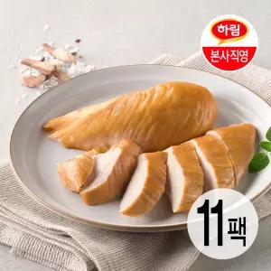 하림이닭 닭가슴살 훈제 100g 11팩