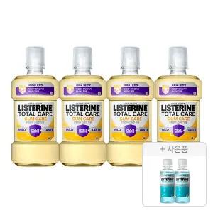 리스테린 토탈케어 검케어 마일드 750ml, 4개 + 증정(쿨민트 마일드 100ml,2개)