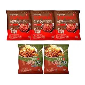 석관동 떡볶이 오리지널, 520g, 3개 + 기름떡볶이, 450g, 2개