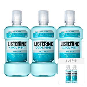 리스테린 쿨민트 마일드, 750ml, 3개 +증정(쿨민트 마일드 100ml, 2개)