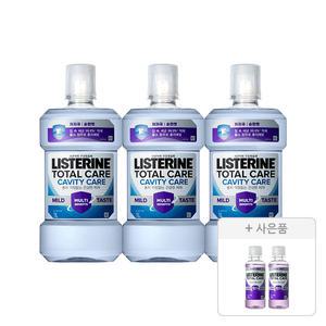 리스테린 토탈케어 캐비티케어 마일드 1L, 3개 + 증정(토탈케어 마일드 100ml, 2개)
