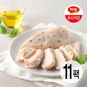 하림이닭 닭가슴살 바질&올리브 115g 11팩
