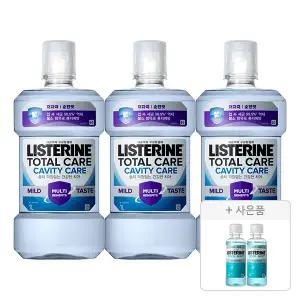 리스테린 캐비티케어 마일드 750ml, 3개 + 증정(쿨민트 마일드 100ml, 2개)