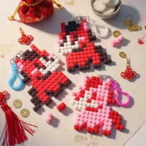 디폼블럭 병오년 새해 기념 붉은말 말띠 말띠해 가방고리 키링 만들기 키트