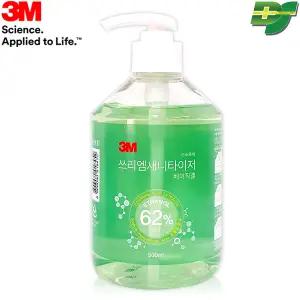 3M 손소독제 새니타이저 겔 500ml 그린 1개 에탄올 손 세정제