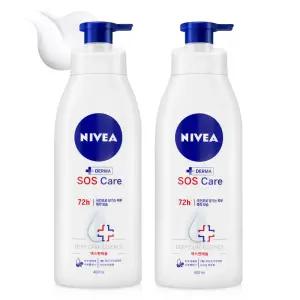 니베아 SOS 케어 바디로션 400ml x 2개 고보습 바디케어