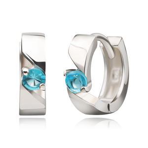 실버 링스턴블루귀걸이 925 silver 남자 침 원터치링 한쌍