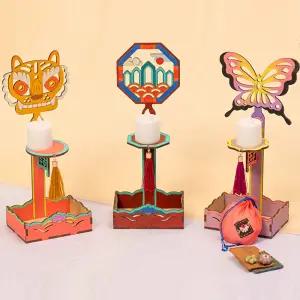 [문구티쳐] 민화샵 전통 촛대 만들기 전통 무드등 만들기  집콕놀이 키트 설날 추석