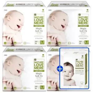 [4팩] 네이쳐러브메레 소프트핏 밴드기저귀 모음전+[GIFT]아기 세안비누 오리지널향 1개
