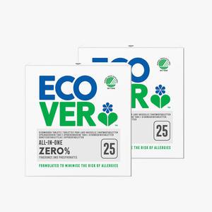 에코버 제로 올인원 식기세척기세제 무향 25개입 2개