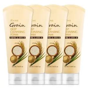 에이썸 저자극 곡물세안 영양케어 딥클렌징폼 220ml 4개
