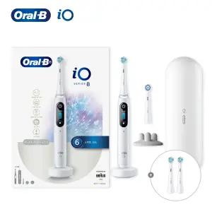 [리필모 2개입 추가증정] 오랄비 전동칫솔 iO8 화이트 알라바스터