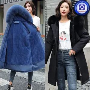 여성 따뜻한 겨울 MILANO 밀라노 양모퍼 라쿤 패딩 후드점퍼 후드털 탈부착가능 5칼라