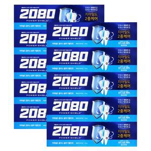 2080 파워쉴드 플러스 치약 블루더블민트 140g X 10개