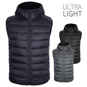 베이직 경량패딩 집업 후드 조끼