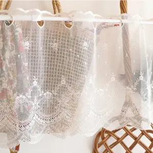 [텐바이텐]주방 바란스커튼 주방창문 자수 레이스 선반 가리개 가림막 커튼