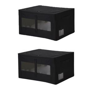 디얼리빙 리빙박스 56L 블랙, 2개