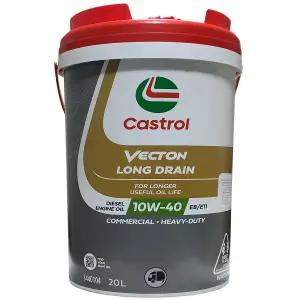 캐스트롤 벡톤 롱드레인 10W40 금색 20L CK-4 E8 상용차 100% 합성 장수명 디젤 엔진오일 (리무라 R6 급) 백톤 2026 업그레이드 신제품