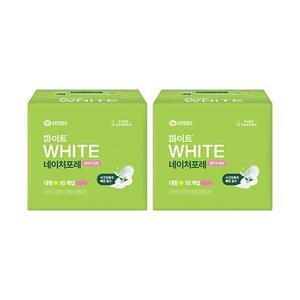 화이트 네이처포레 울트라슬림 날개형, 대형, 16매, 2개