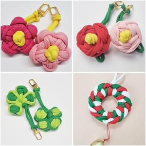 업사이클링 양말목 꽃키링 세트 만들기 DIY